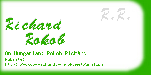 richard rokob business card